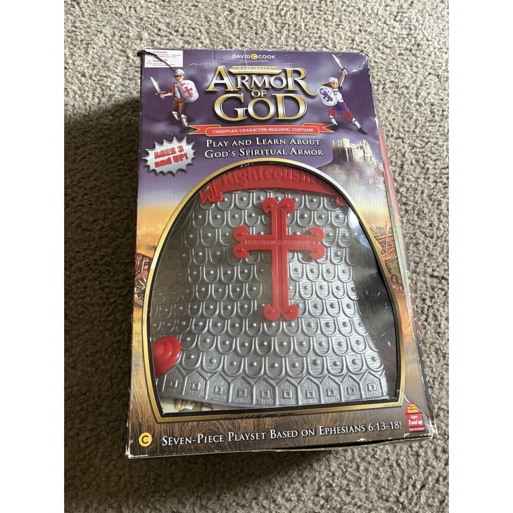 The Full Armor of God Christian Character Building Costume Red David Cook 7 PC
